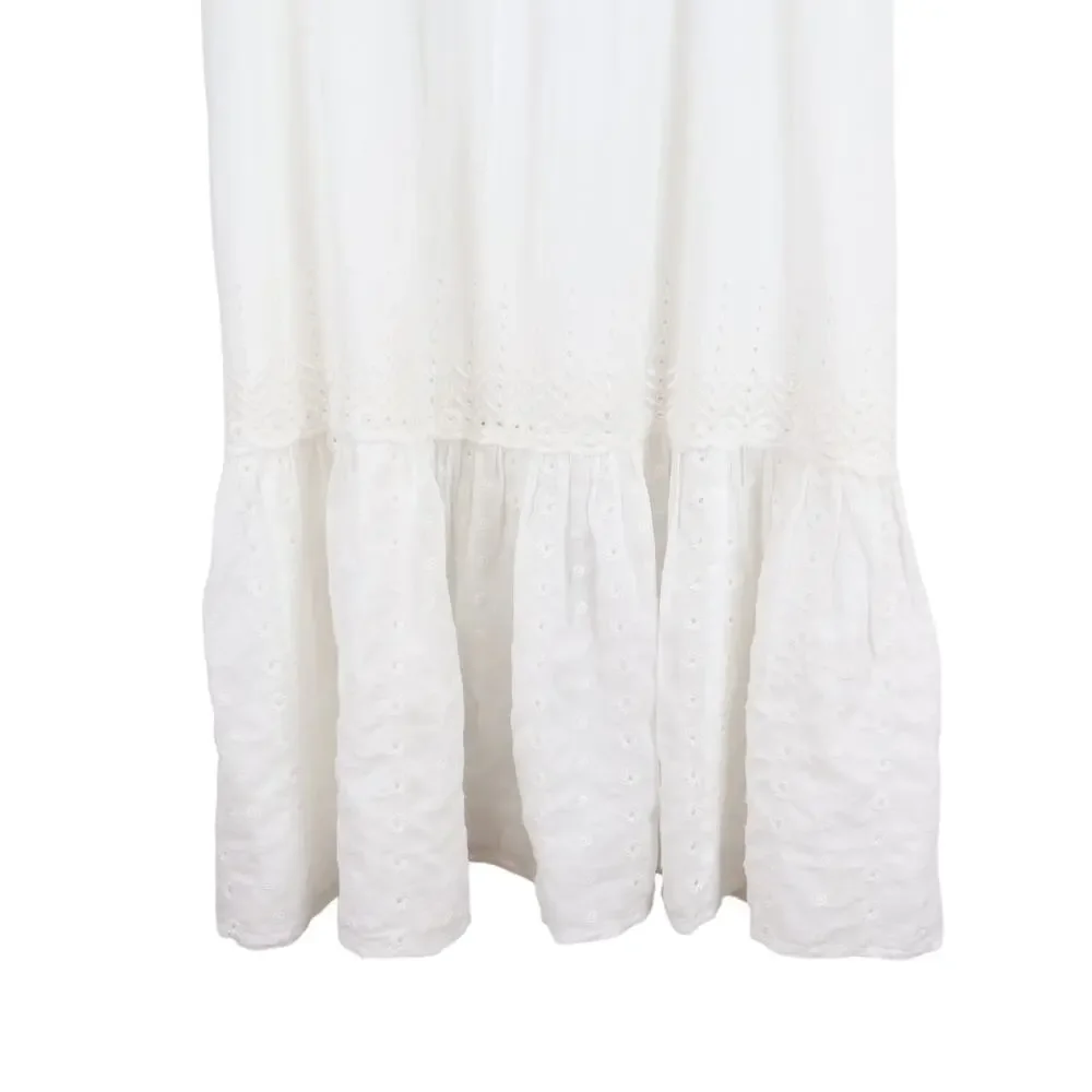 J.Crew Sorrento Dress Cotton Voile White Size Large NWT